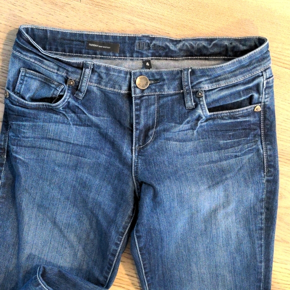 Kut from the Kloth Farrah baby bootcut denim/jeans, wide leg, size 4 - Picture 2 of 5